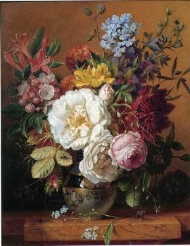 unknow artist Floral, beautiful classical still life of flowers.138 oil painting picture